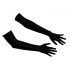 Cottelli - Satin Gloves - Black (S-L) 