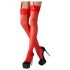 Cottelli - Lace Stockings (Red)  - 3/M-L