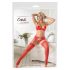 Cottelli - Lace Stockings (Red)  - 3/M-L