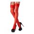 Cottelli - Lace Stockings (Red)  - 4/L