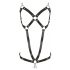 ZADO - Leather Chain Harness Bodysuit - Black (S-L) 