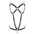 ZADO - Leather Chain Harness Bodysuit - Black (S-L) 