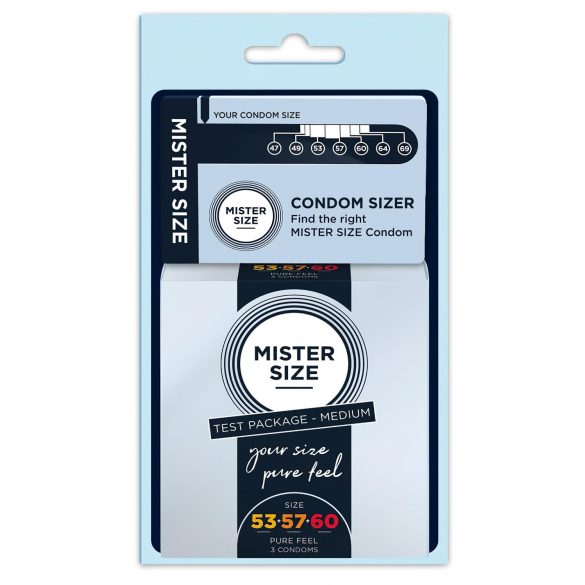 Mister Size Trial Pack with Penis Measurer - M 3pcs 