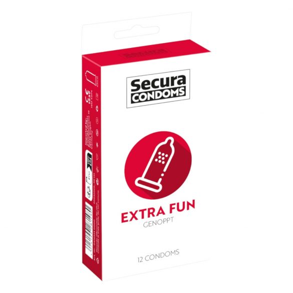 Secura Extra Fun - Dotted Condoms - 53mm (12 Pack) 