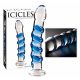 Icicles No. 5 - Spiral Glass Dildo (Transparent-Blue) 