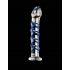 Icicles No. 5 - Spiral Glass Dildo (Translucent Blue)