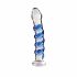 Icicles No. 5 - Spiral Glass Dildo (Transparent-Blue) 