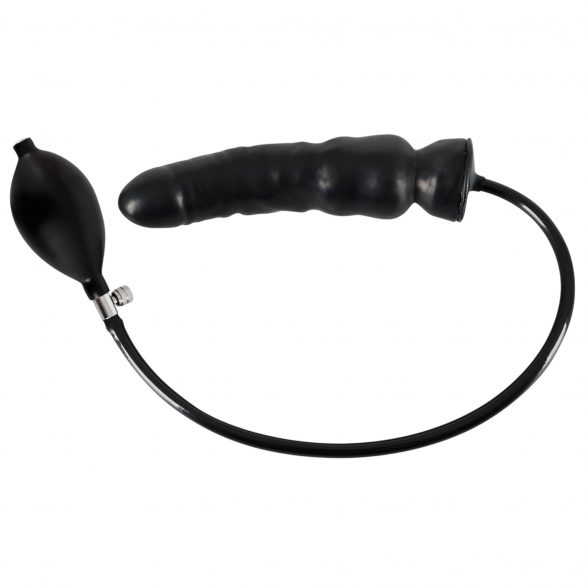 Inflatable Latex Dildo (Black) 