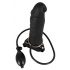 You2Toys - Inflatable Strap-On - Hollow Silicone Dildo (Black) 