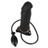 You2Toys - Inflatable Strap-On - Hollow Silicone Dildo (Black) 