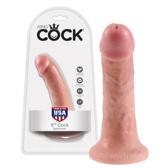 King Cock 6-inch dildo - natural 