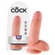 King Cock Ribbed Dildo 7" (18 cm) - Natural 