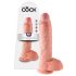 King Cock 10 Inch Large Dildo - Natural 