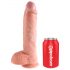 King Cock 10 Inch Large Dildo - Natural 