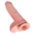 King Cock 10 Inch Large Dildo - Natural 