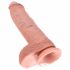 King Cock 10 Inch Large Dildo - Natural 