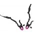 Bad Kitty - Crotchless Clamps with Panties - Purple-Black (S-L) 