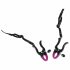 Bad Kitty - Crotchless Clamps with Panties - Purple-Black (S-L) 