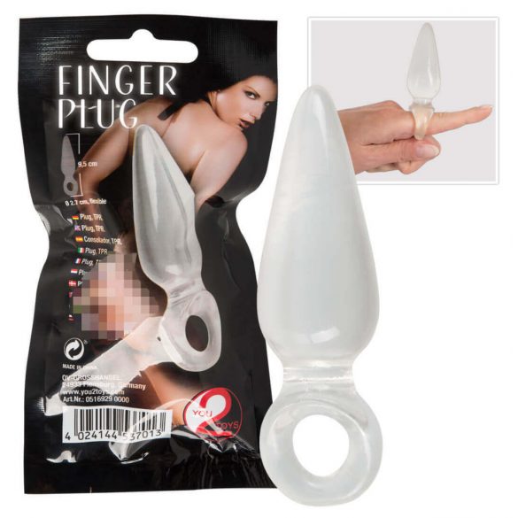 You2Toys - Finger Plug - Transparent Anal Finger Dildo 