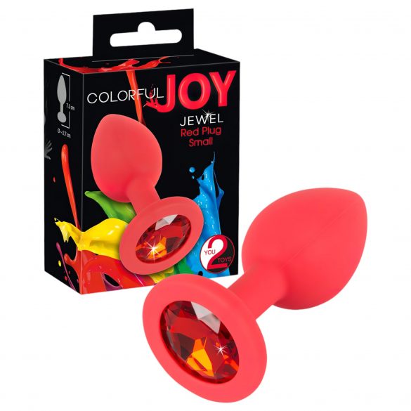 Colorful JOY - Silicone Anal Dildo - Small (Red) 