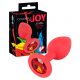 Colorful JOY - Silicone Anal Dildo - Small (Red) 