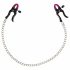 Bad Kitty - Nipple Clamps with Chain (Purple-Black) 