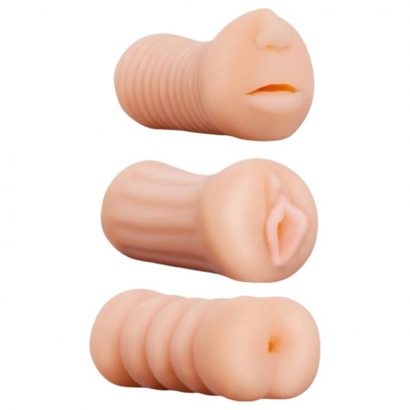 Pocket Stroker Set (3 pcs) - Juicy Vagina, Mouth, Butt 