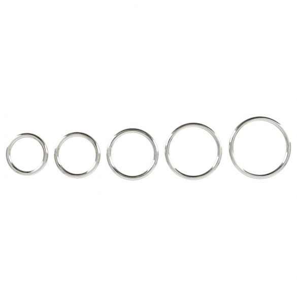 Bad Kitty - Metal Penis Ring Set (5-piece)