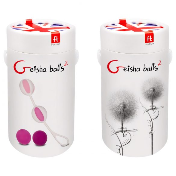 Geisha Balls 2 - Adjustable Geisha Ball Set (Pink-White)