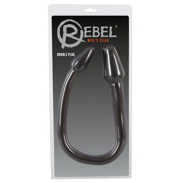 Rebel Double Plug - Double Cone Anal Dildo (Black) 