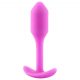 b-vibe Snug Plug 1 - Anal Dildo with Internal Weight (55g) - Pink 