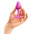 b-vibe Snug Plug 1 - Anal Dildo with Internal Weight (55g) - Pink 