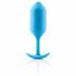 b-vibe Snug Plug 3 - Double Bead Anal Dildo (180g) - Blue 