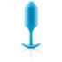 b-vibe Snug Plug 3 - double ball anal plug (180g) - blue