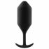 b-vibe Snug Plug 4 - Double Bulb Anal Dildo (257g) - Black 