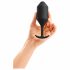 b-vibe Snug Plug 4 - Double Bulb Anal Dildo (257g) - Black 