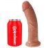 King Cock 8 Dildo (20 cm) - Dark Natural