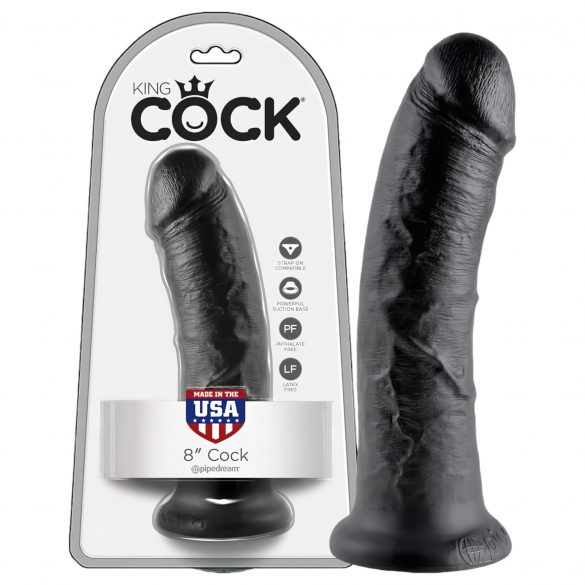 King Cock 8" Dildo (20 cm) - Black