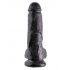 King Cock 8 Ball Dildo (20 cm) - Black