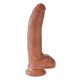 King Cock 9 Ballsy Dildo (23 cm) - Brown