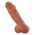 King Cock Large 10-Inch Dildo - Brown 