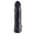 King Cock 12 Large Dildo with Balls (30 cm) - Black