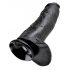 King Cock 12 Large Dildo with Balls (30 cm) - Black