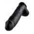 King Cock 12 Large Dildo with Balls (30 cm) - Black