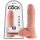 King Cock 8 Inch Dildo with Balls (20 cm) - Natural