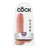 King Cock 8 Inch Dildo with Balls (20 cm) - Natural