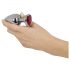 You2Toys - Diamond - 159g Aluminum Anal Plug (Silver-Red)