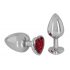 You2Toys - Diamond - 159g Aluminum Anal Dildo (Silver-Red) 