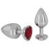 You2Toys - Diamond - 159g Aluminum Anal Plug (Silver-Red)