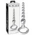 Icicles No. 67 - Bulbous Glass Dildo with Handle Ring (Clear)